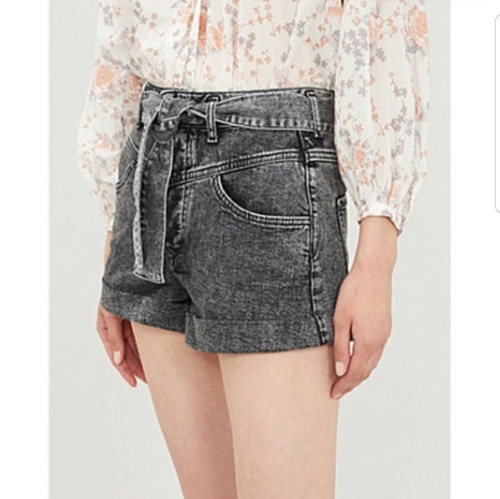 Maje Black Jean Shorts
